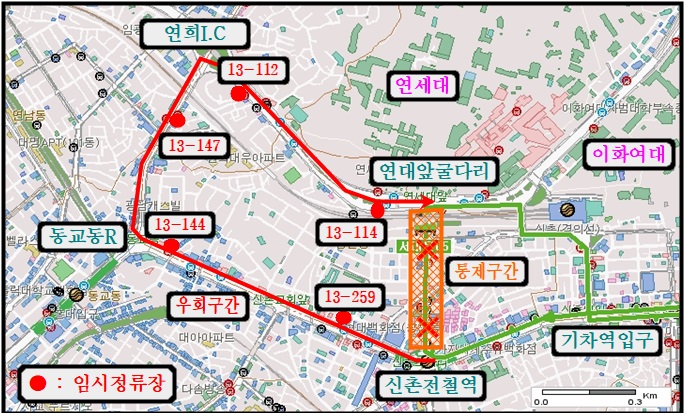 빮05, ȸ  : ö - > R ->  I.C - > ٸ, ȸ   : 13-112, 13-147, 13-144, 13-114, 13-259